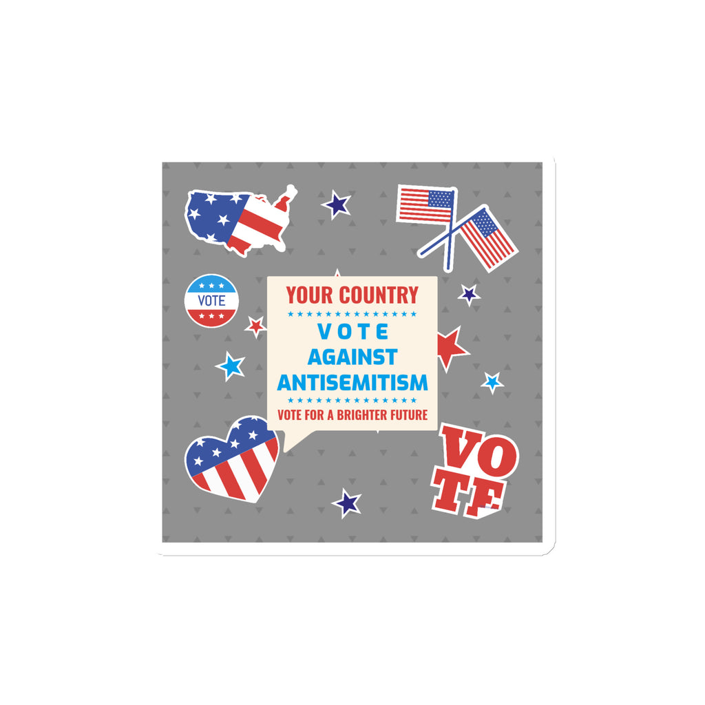 Vote Against Antisemitism | Die-Cut Magnet