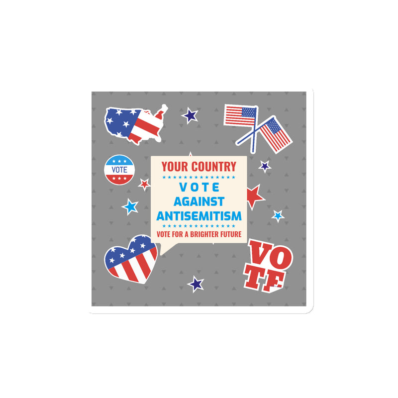 Vote Against Antisemitism | Die-Cut Magnet