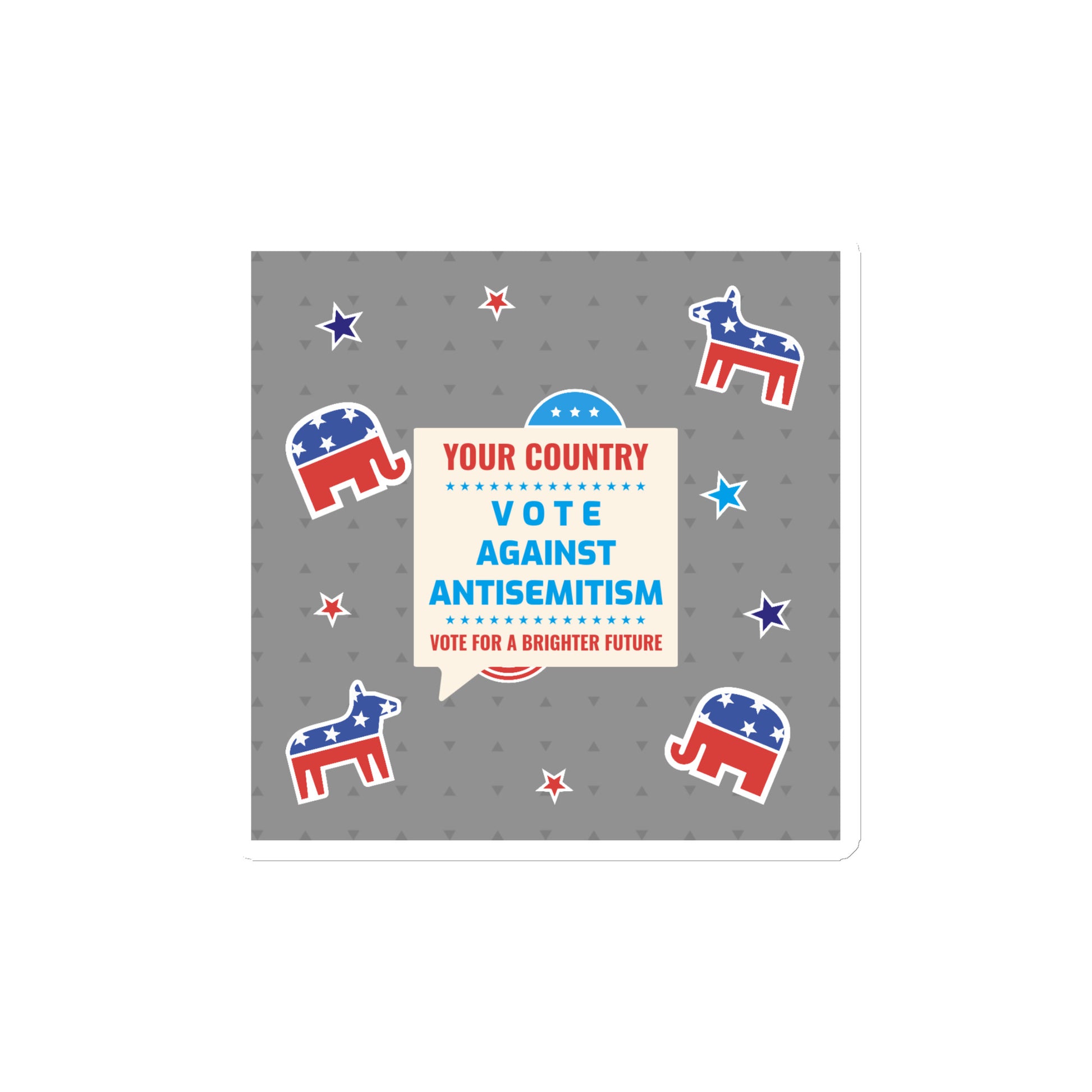 Vote Against Antisemitism | Die-Cut Magnet