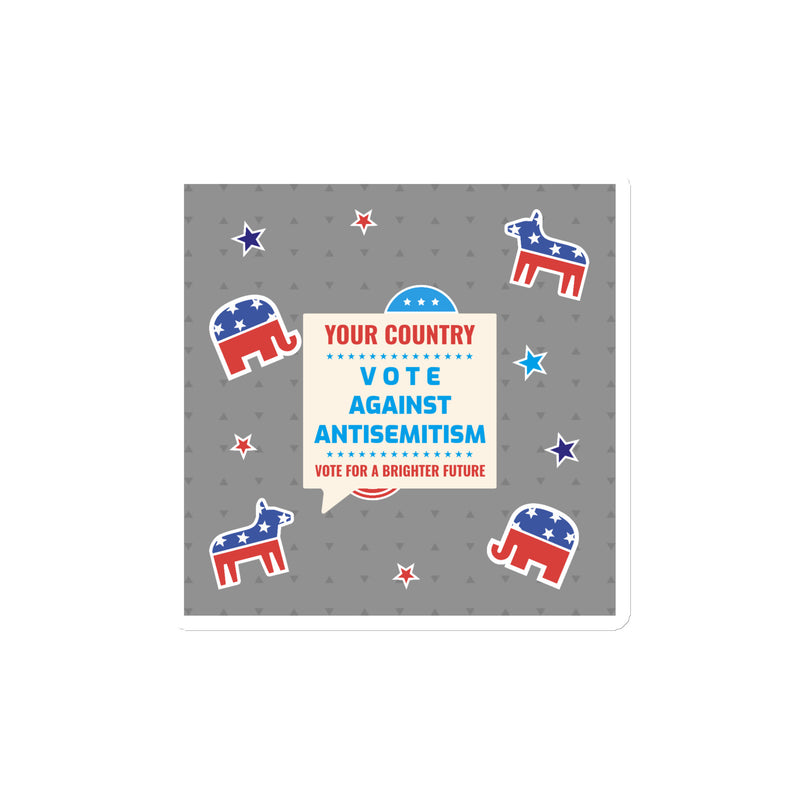 Vote Against Antisemitism | Die-Cut Magnet