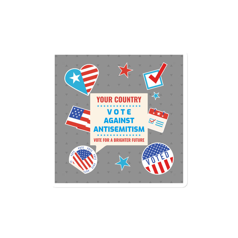 Vote Against Antisemitism | Die-Cut Magnet