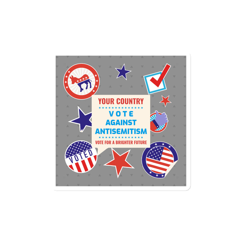 Vote Against Antisemitism | Die-Cut Magnet