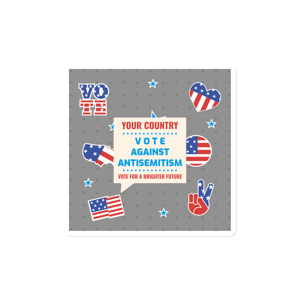 Vote Against Antisemitism | Die-Cut Magnet