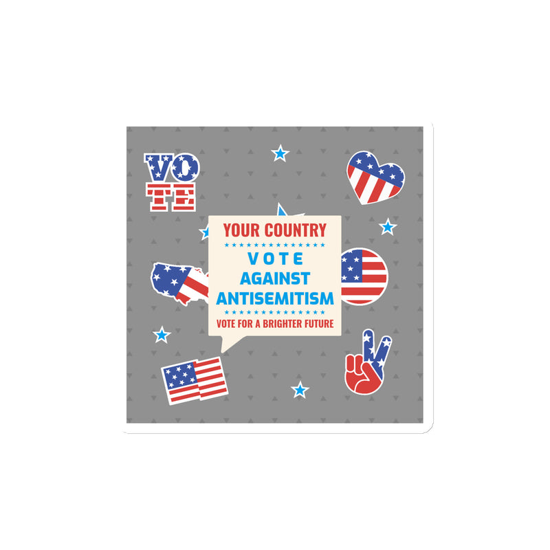 Vote Against Antisemitism | Die-Cut Magnet