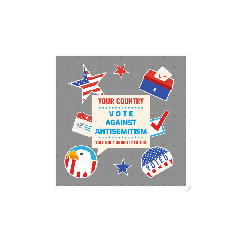 Vote Against Antisemitism | Die-Cut Magnet