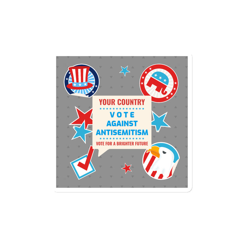 Vote Against Antisemitism | Die-Cut Magnet
