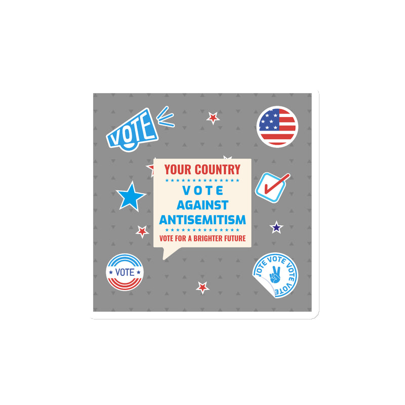 Vote Against Antisemitism | Die-Cut Magnet