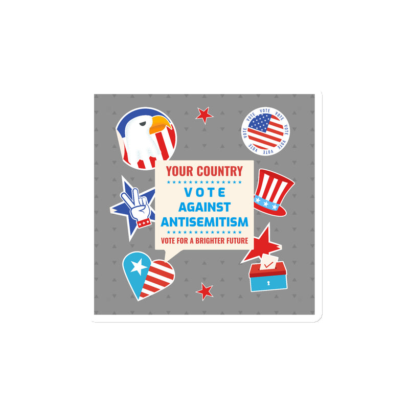 Vote Against Antisemitism | Die-Cut Magnet