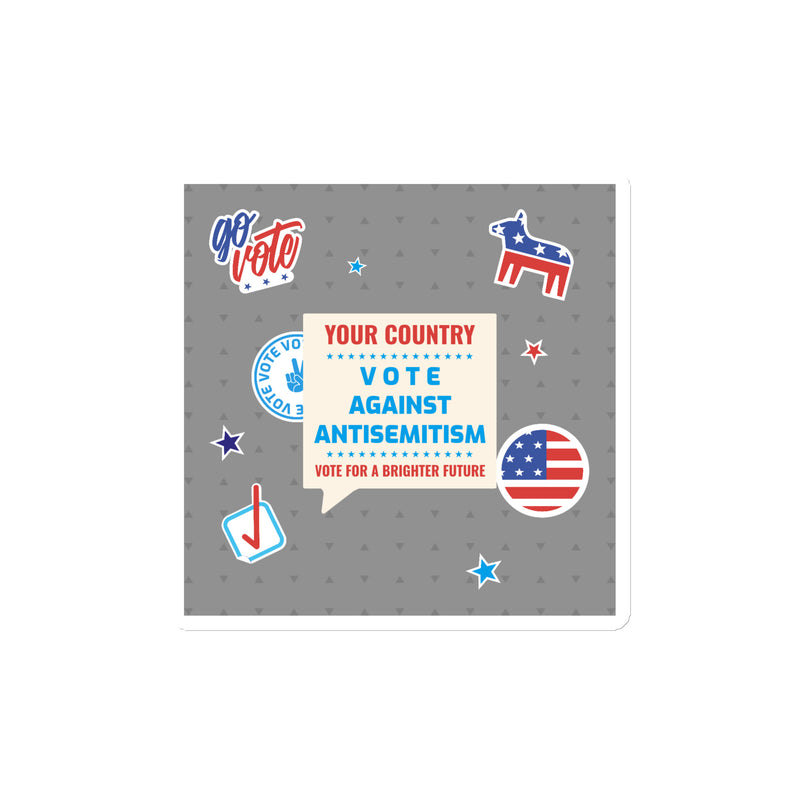 Vote Against Antisemitism | Die-Cut Magnet