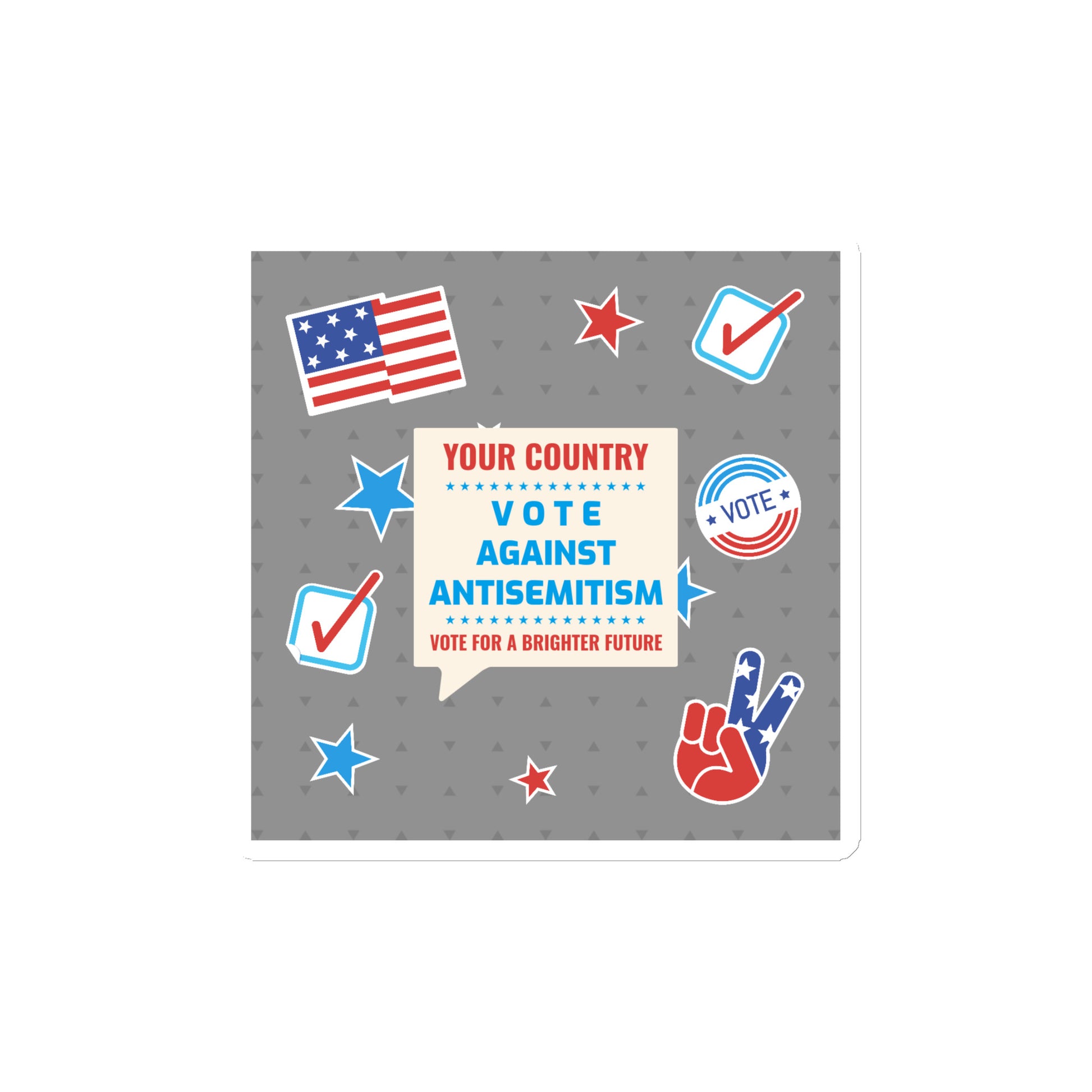 Vote Against Antisemitism | Die-Cut Magnet