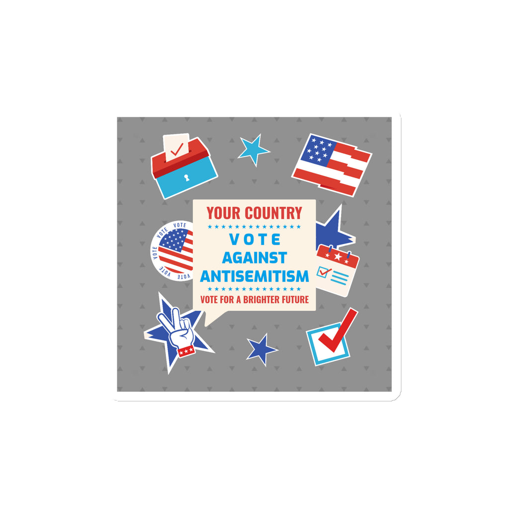 Vote Against Antisemitism | Die-Cut Magnet