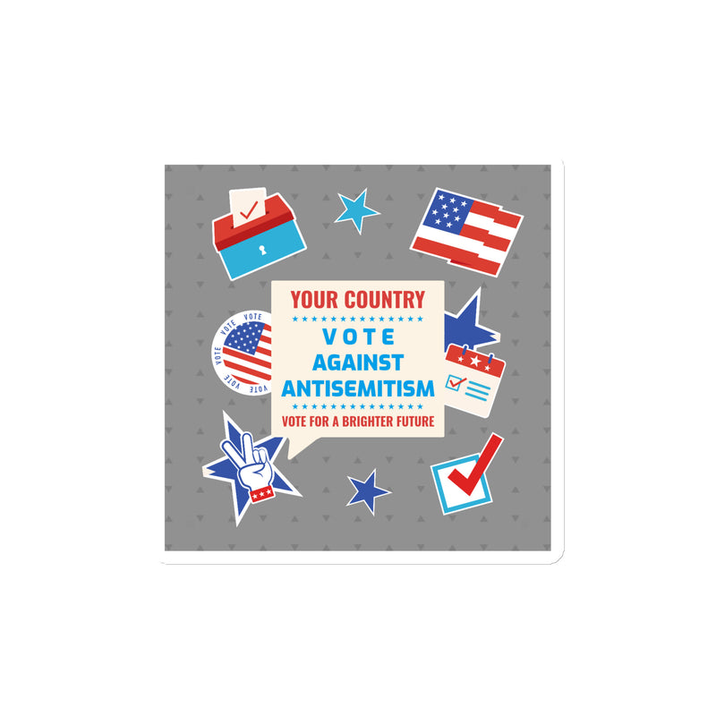 Vote Against Antisemitism | Die-Cut Magnet