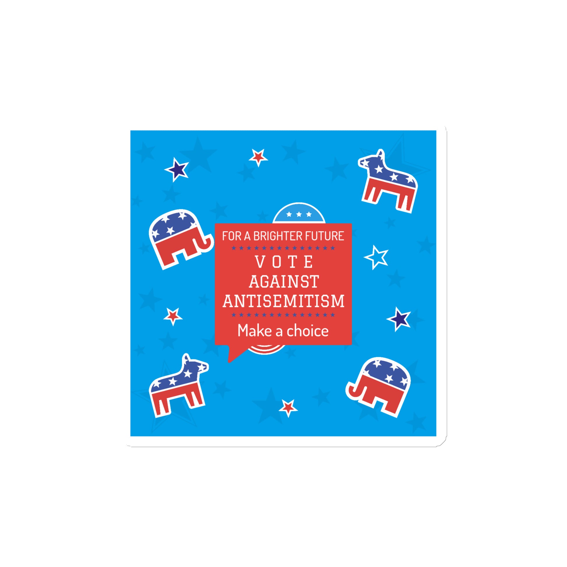 Vote Against Antisemitism | Die-Cut Magnet