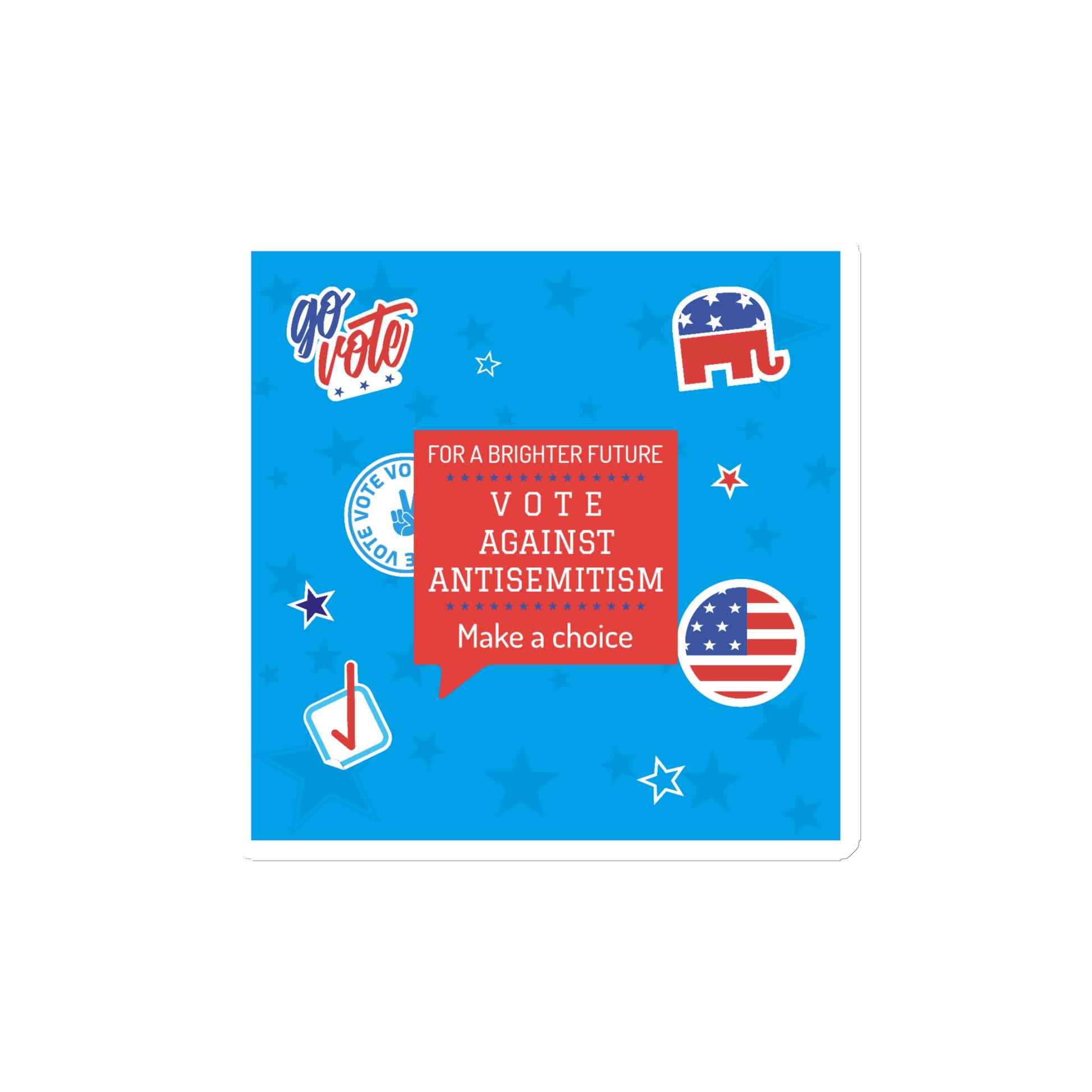 Vote Against Antisemitism | Die-Cut Magnet