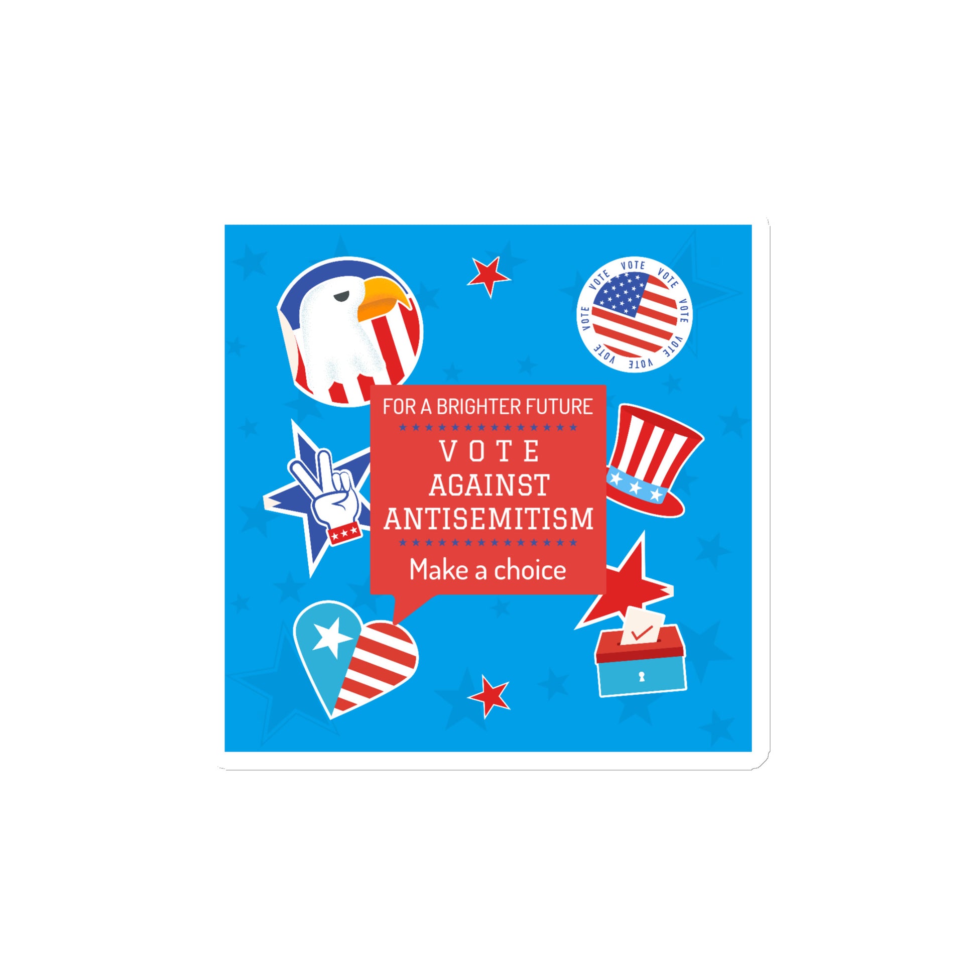 Vote Against Antisemitism | Die-Cut Magnet