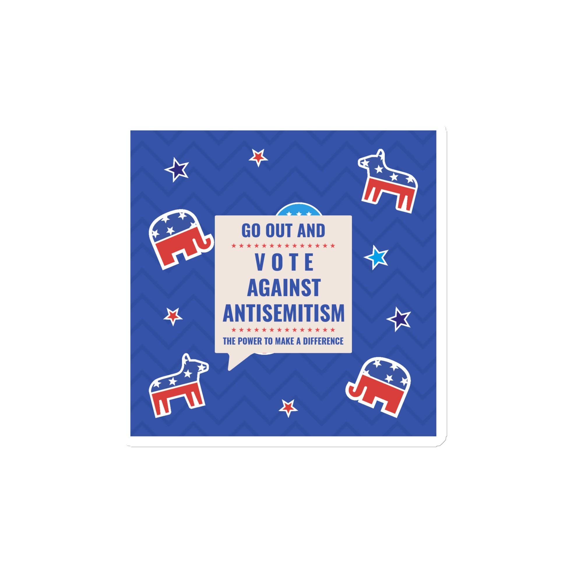Vote Against Antisemitism | Die-Cut Magnet