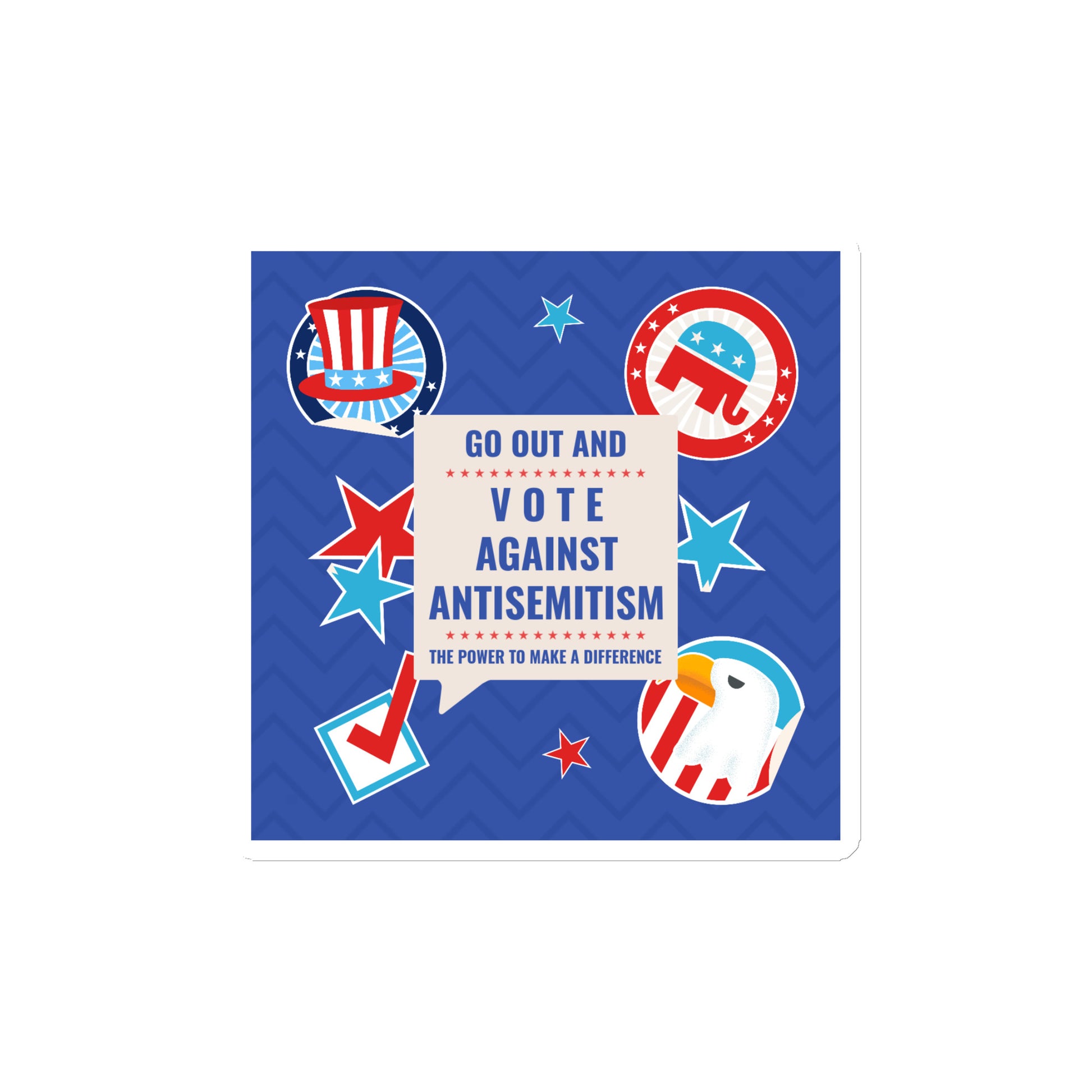 Vote Against Antisemitism | Die-Cut Magnet