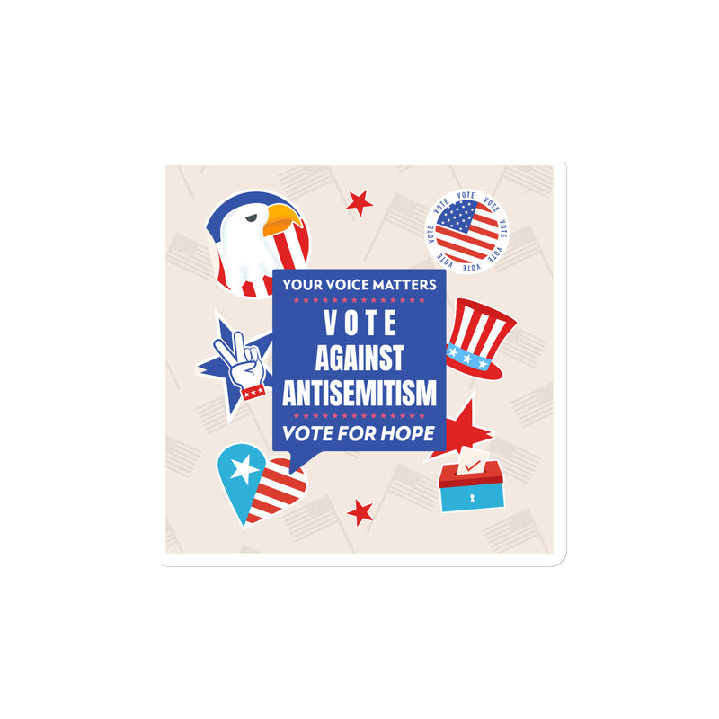 Vote Against Antisemitism | Die-Cut Magnet