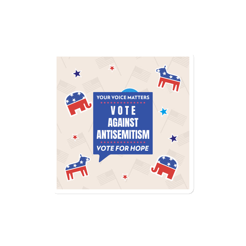 Vote Against Antisemitism | Die-Cut Magnet
