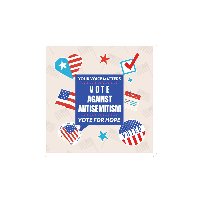 Vote Against Antisemitism | Die-Cut Magnet