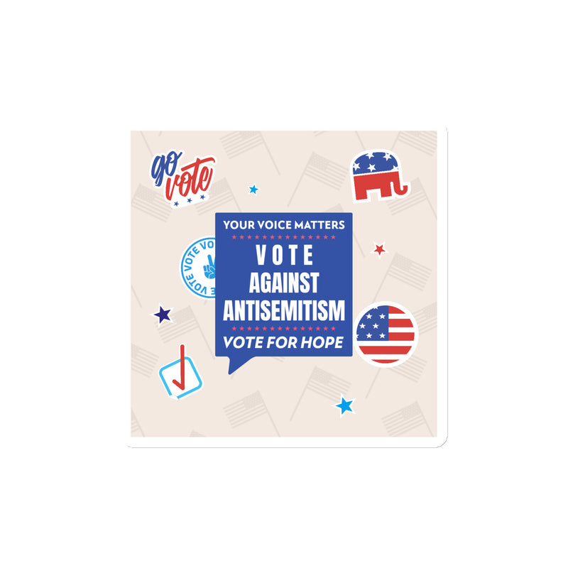 Vote Against Antisemitism | Die-Cut Magnet