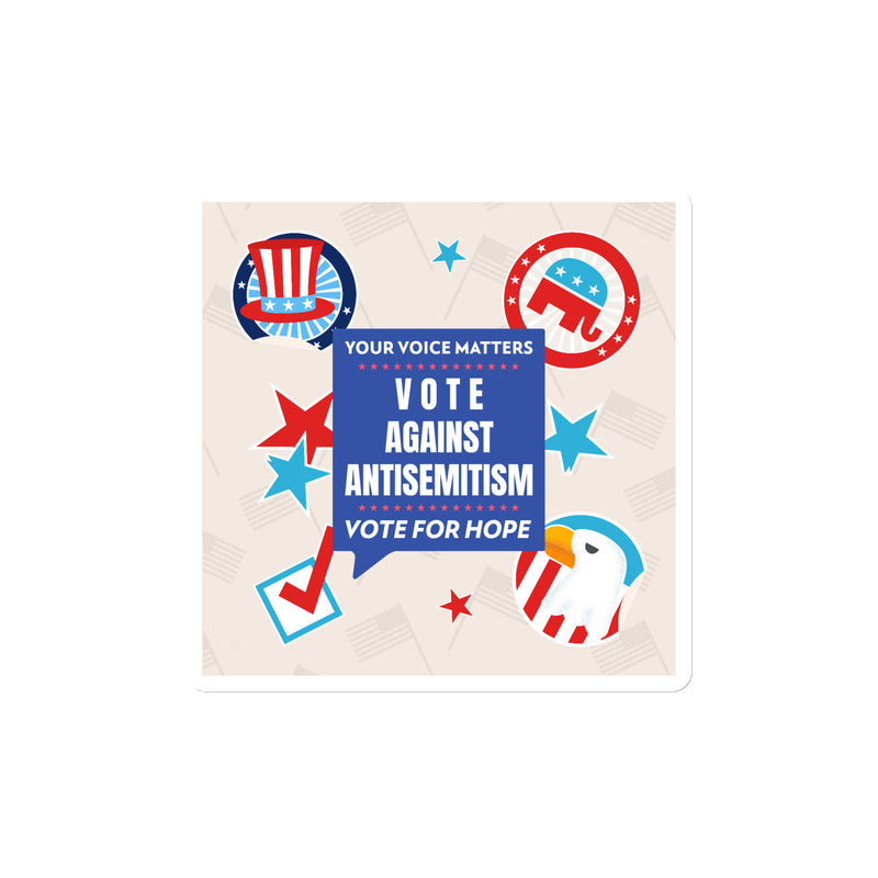 Vote Against Antisemitism | Die-Cut Magnet