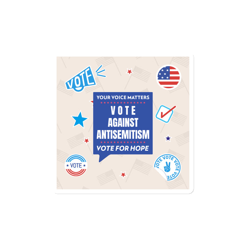 Vote Against Antisemitism | Die-Cut Magnet