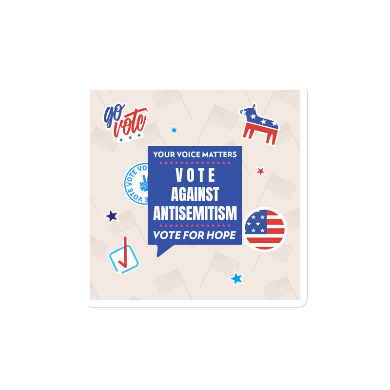 Vote Against Antisemitism | Die-Cut Magnet