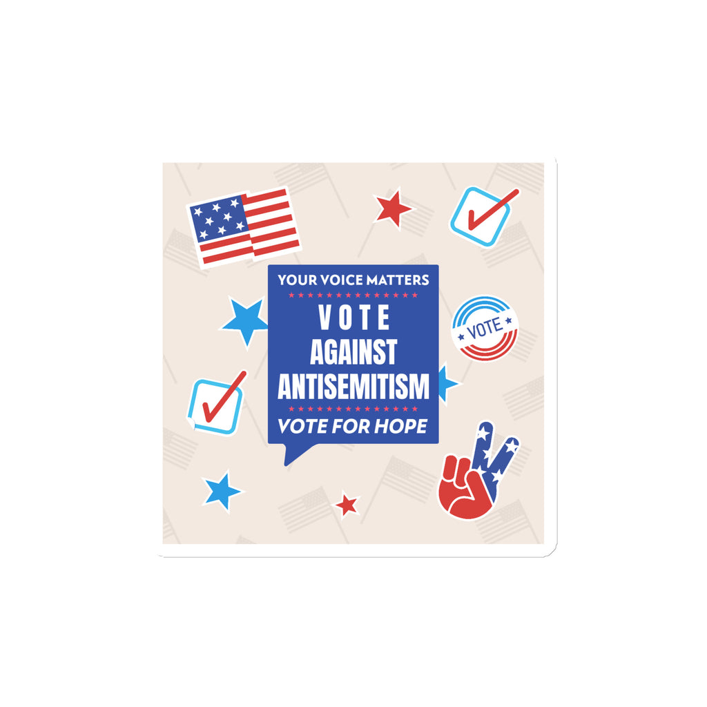 Vote Against Antisemitism | Die-Cut Magnet