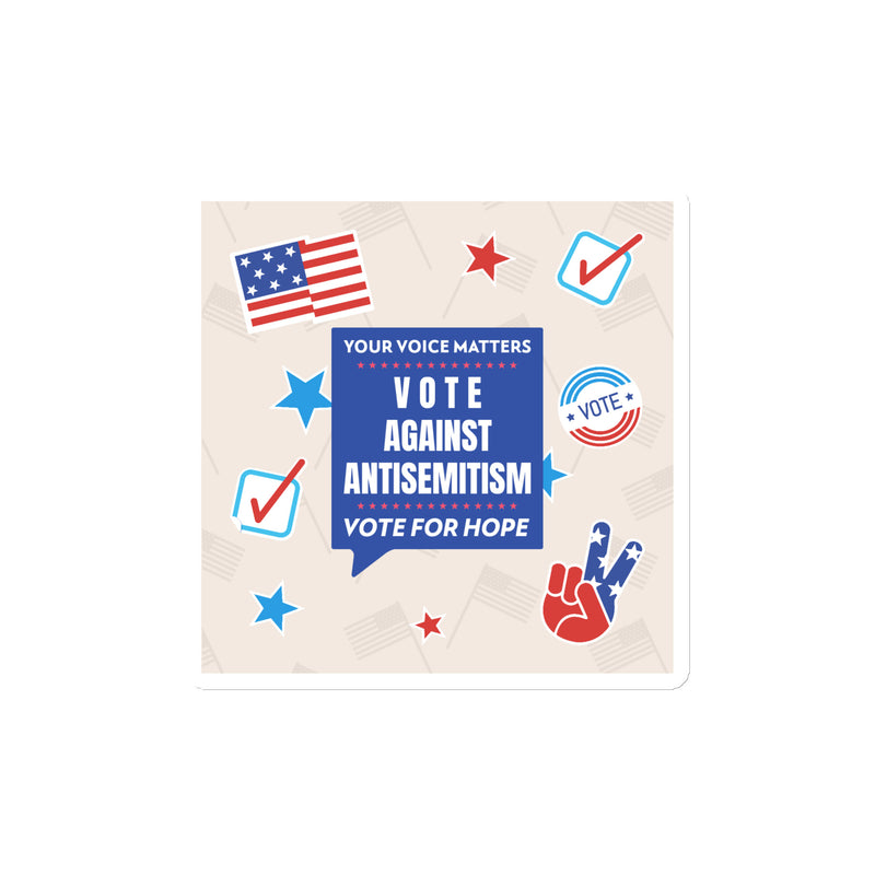 Vote Against Antisemitism | Die-Cut Magnet