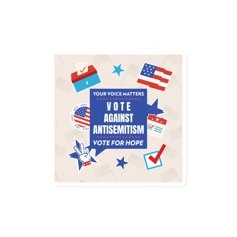Vote Against Antisemitism | Die-Cut Magnet