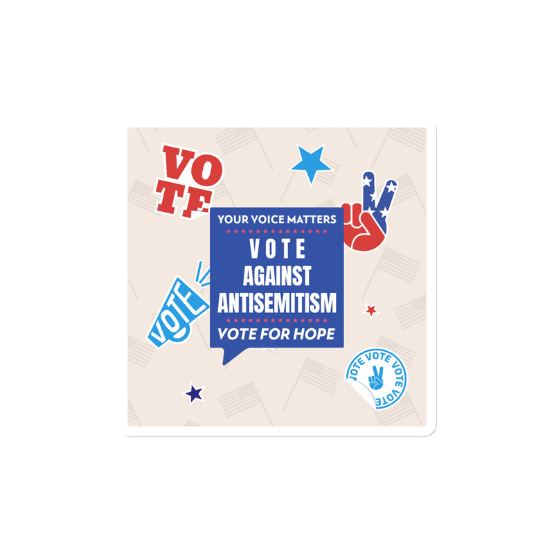 Vote Against Antisemitism | Die-Cut Magnet