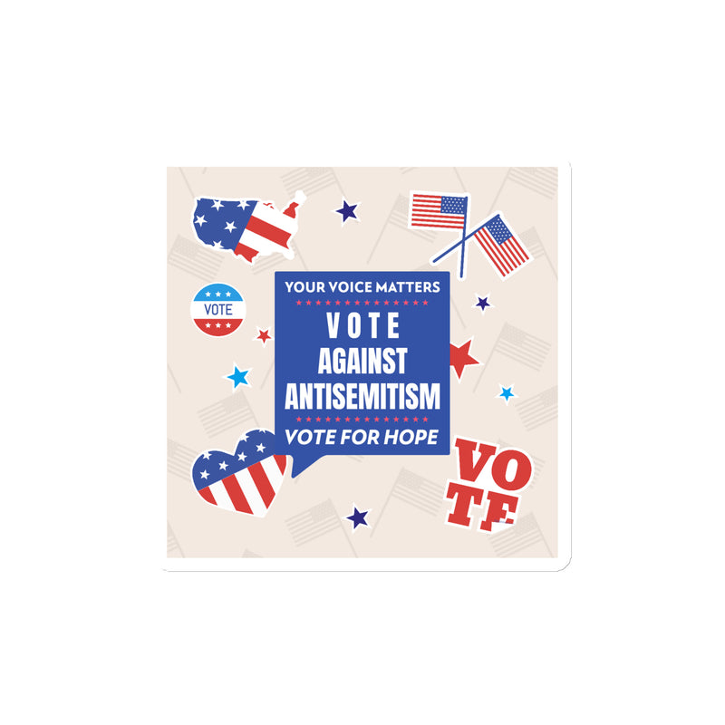 Vote Against Antisemitism | Die-Cut Magnet