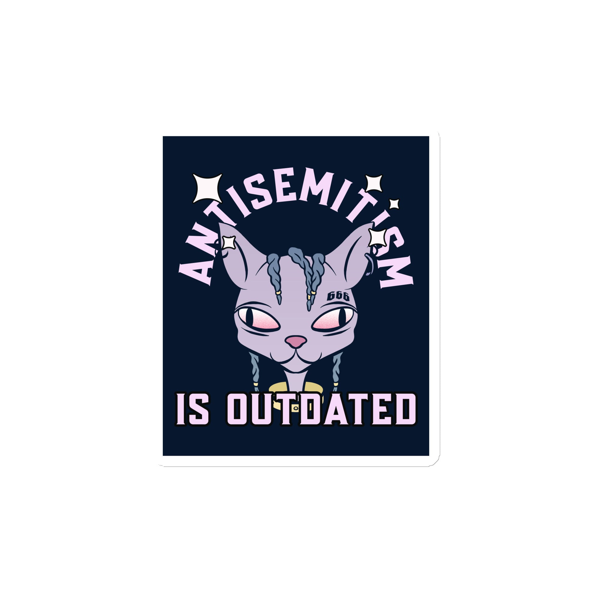 Cool Cat | Antisemitism Is Outdated | Die-Cut Magnet