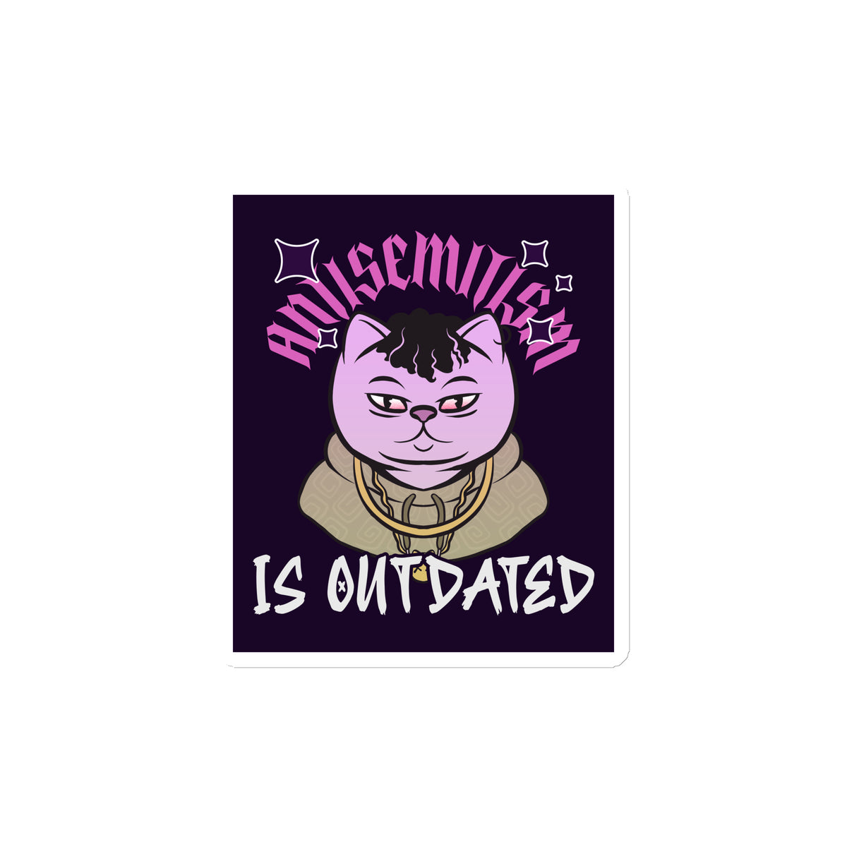 Cool Cat | Antisemitism Is Outdated | Die-Cut Magnet Jouparty