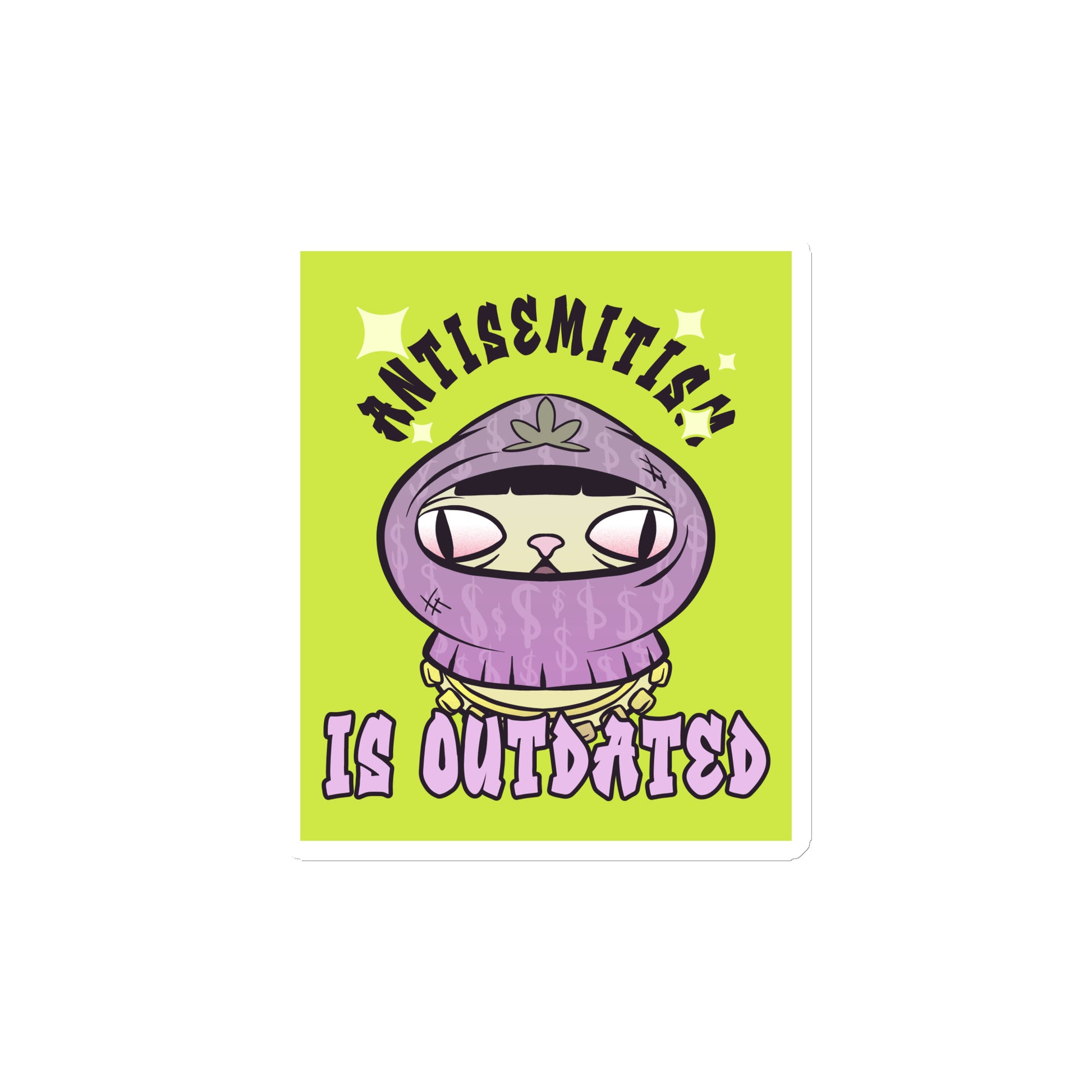 Cool Cat | Antisemitism Is Outdated | Die-Cut Magnet