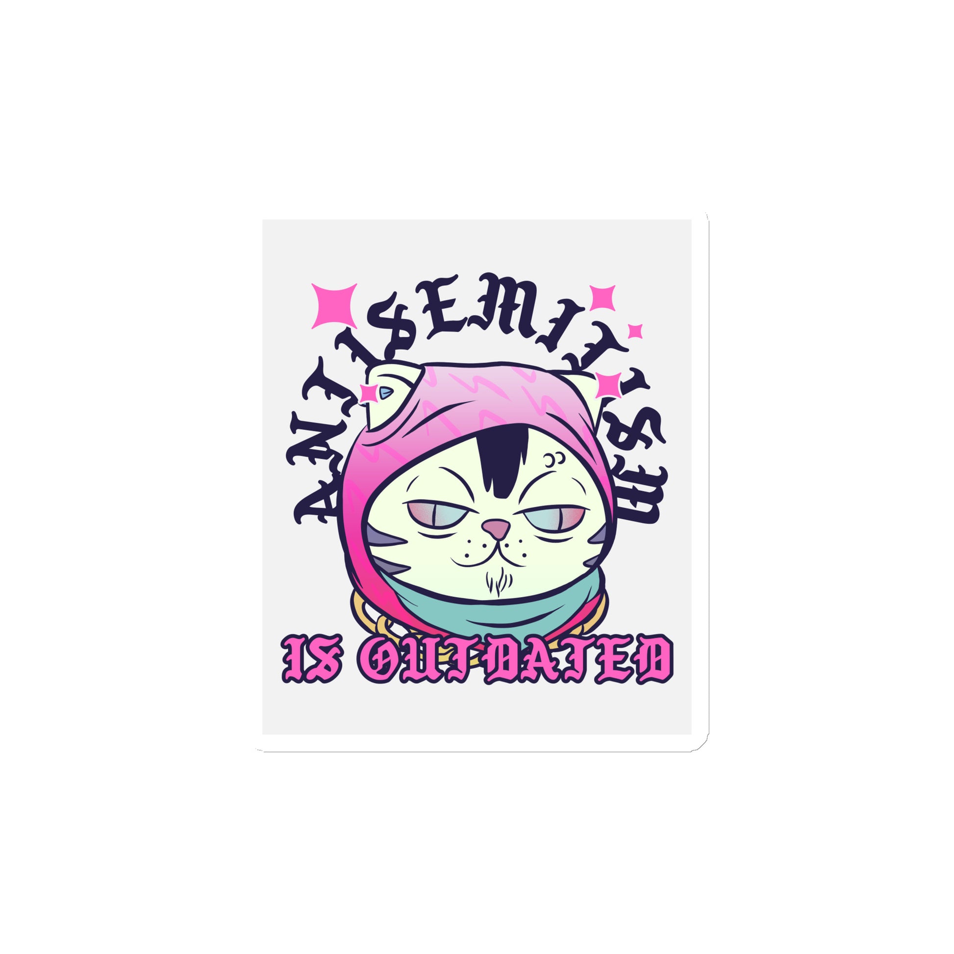 Cool Cat | Antisemitism Is Outdated | Die-Cut Magnet
