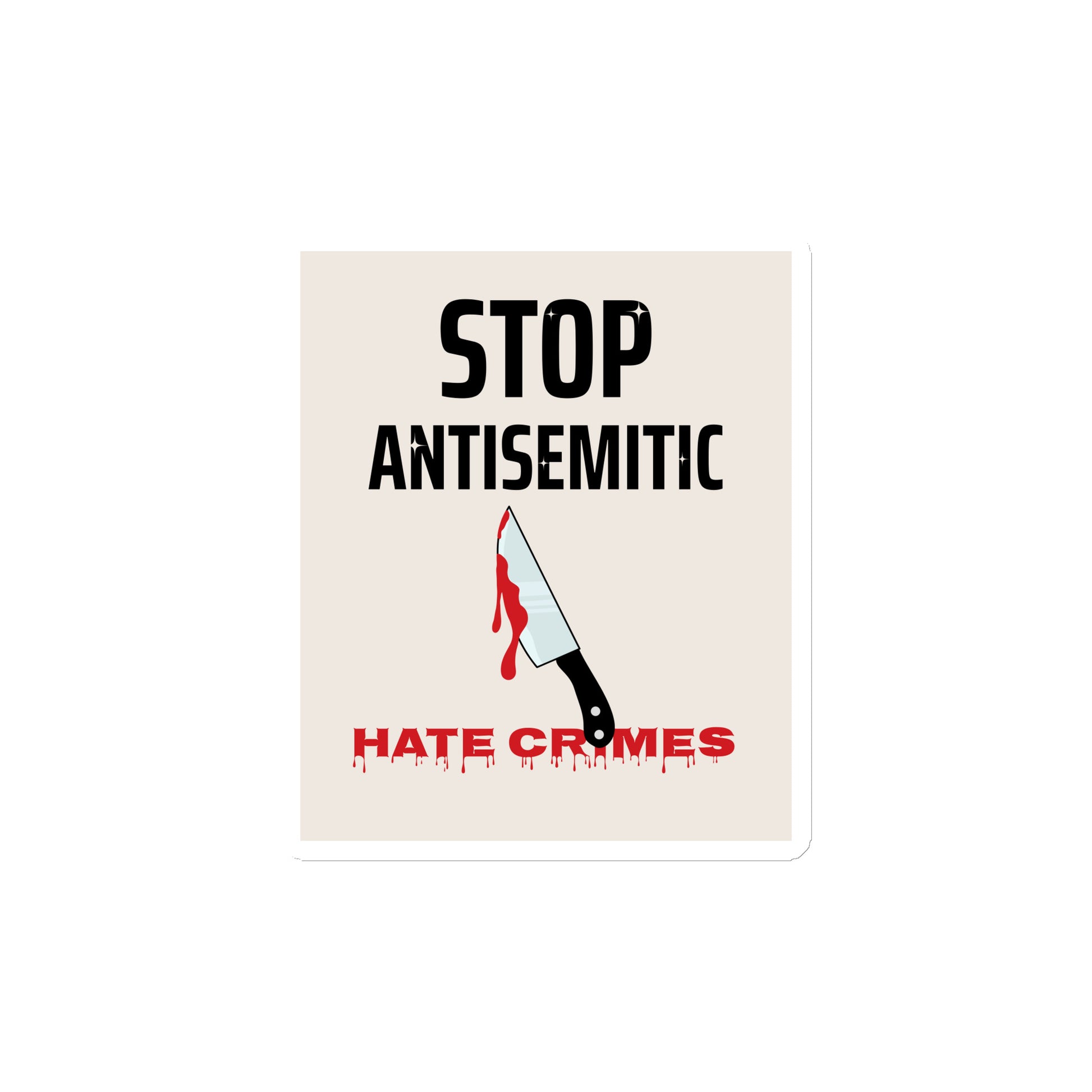 Antisemitic Hate Crimes | Die-Cut Magnet