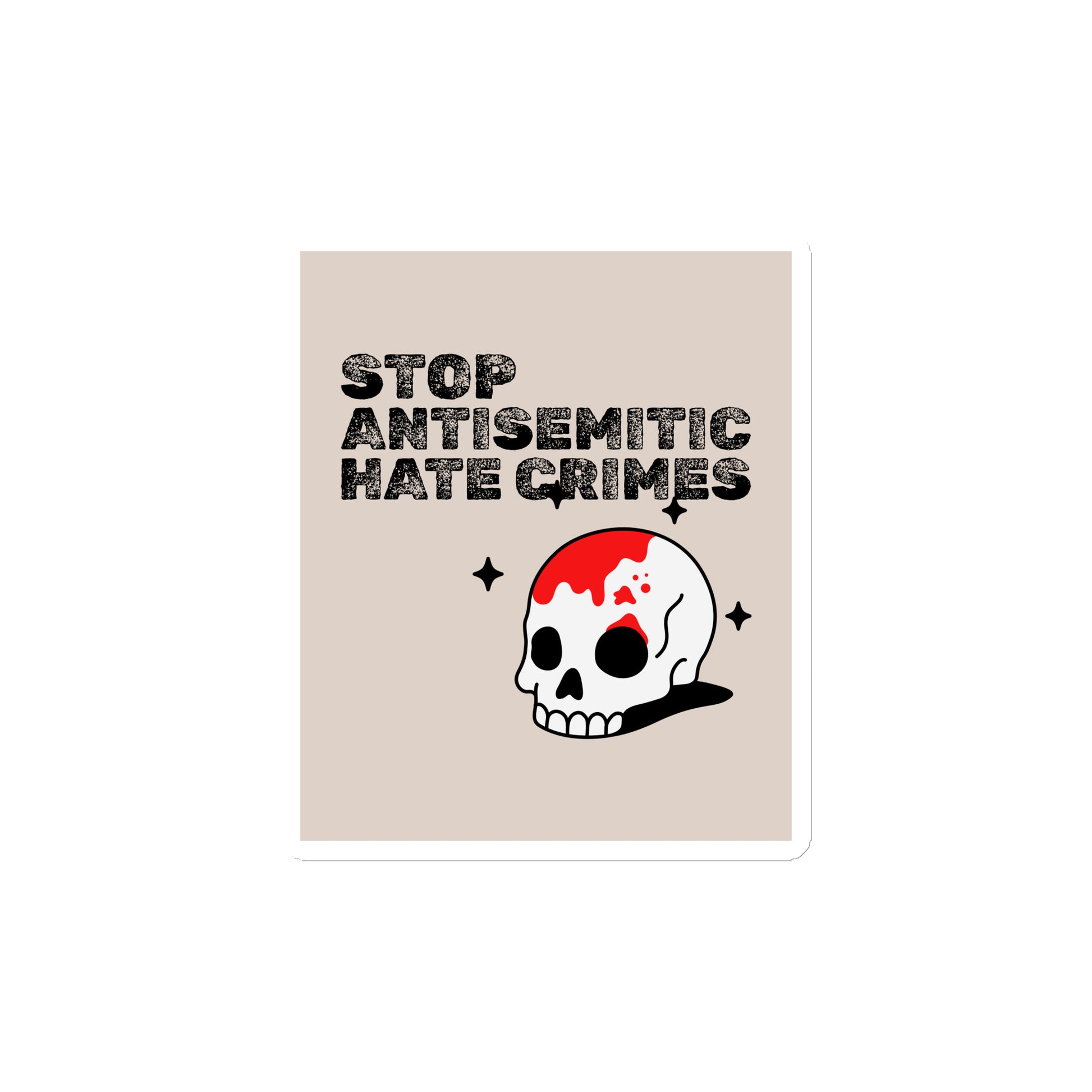 Antisemitic Hate Crimes | Die-Cut Magnet