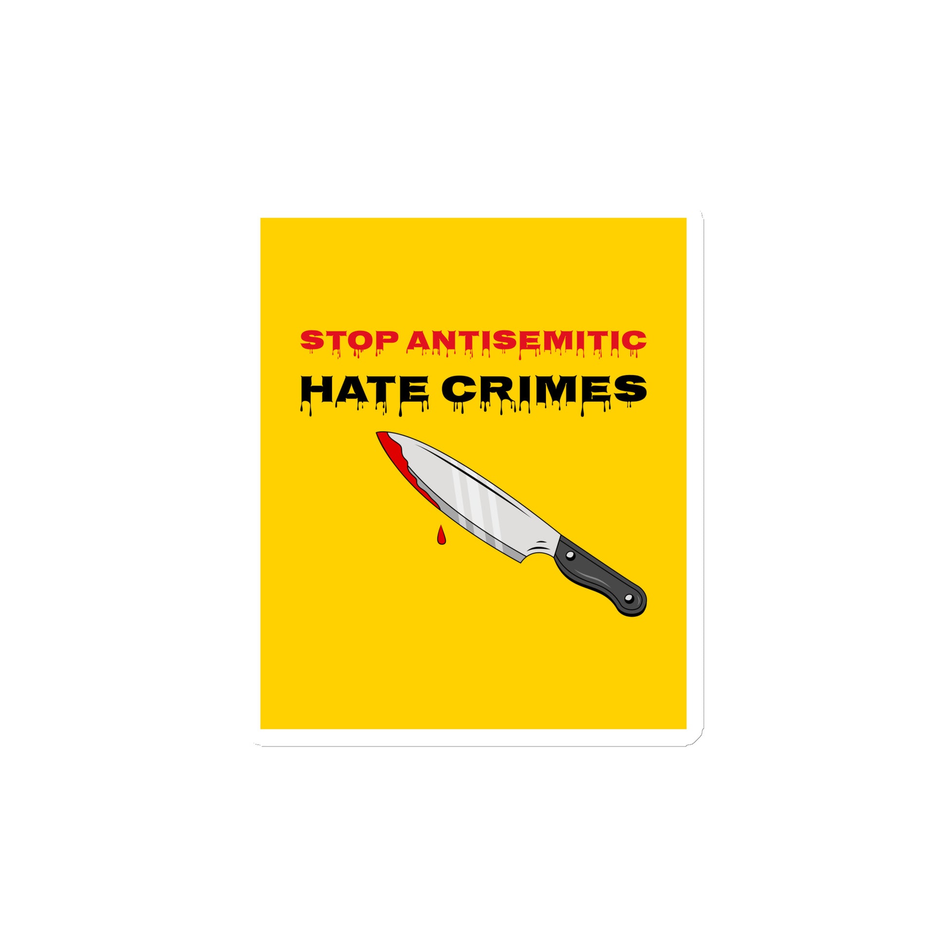Antisemitic Hate Crimes | Die-Cut Magnet