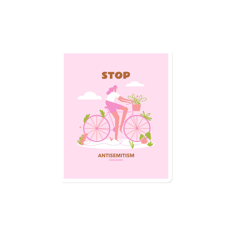Bike Journey | Stop Antisemitism | Die-Cut Magnet