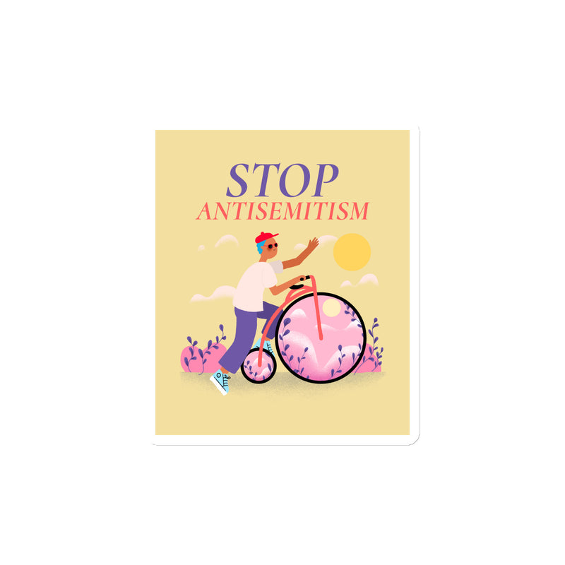 Bike Journey | Stop Antisemitism | Die-Cut Magnet