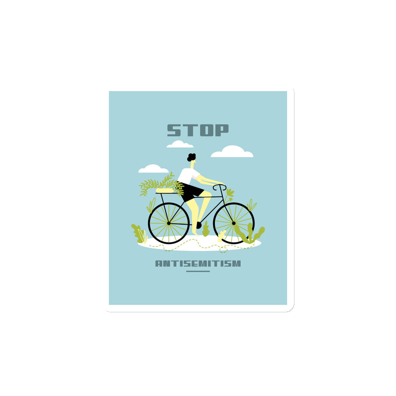 Bike Journey | Stop Antisemitism | Die-Cut Magnet