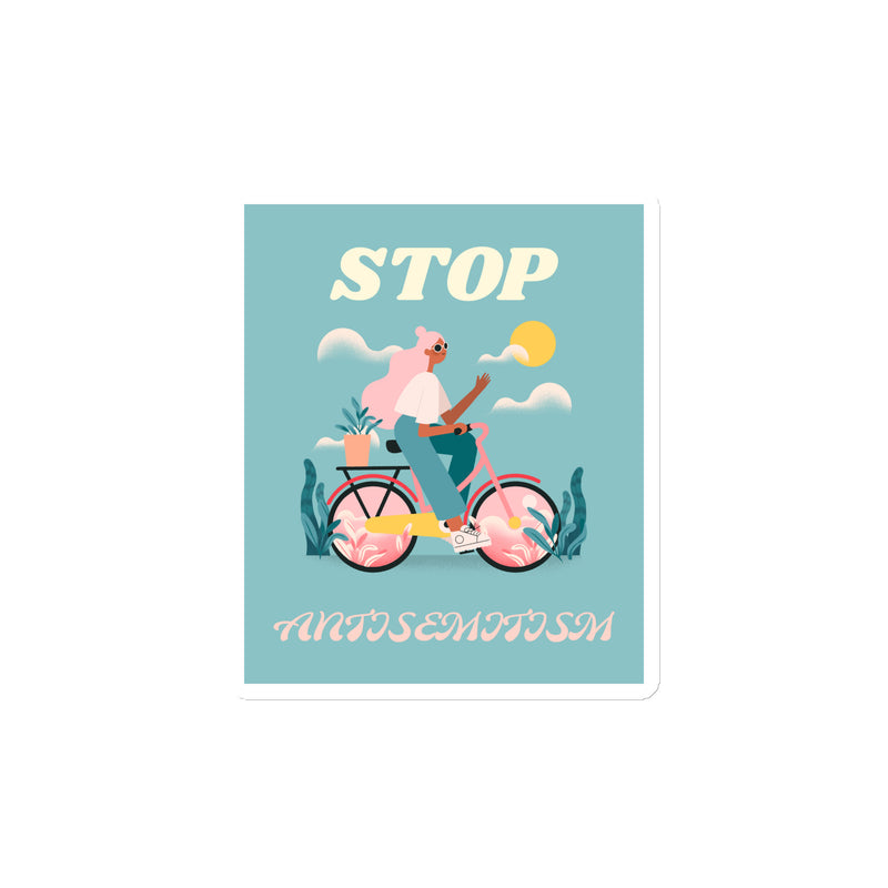 Bike Journey | Stop Antisemitism | Die-Cut Magnet