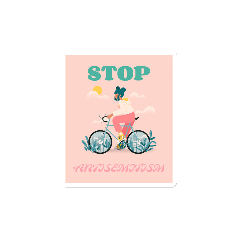 Bike Journey | Stop Antisemitism | Die-Cut Magnet