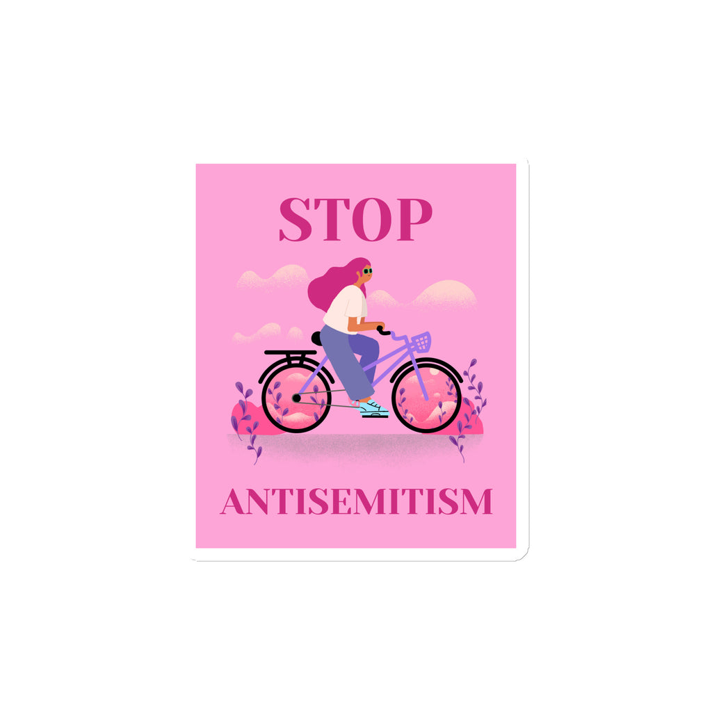 Bike Journey | Stop Antisemitism | Die-Cut Magnet