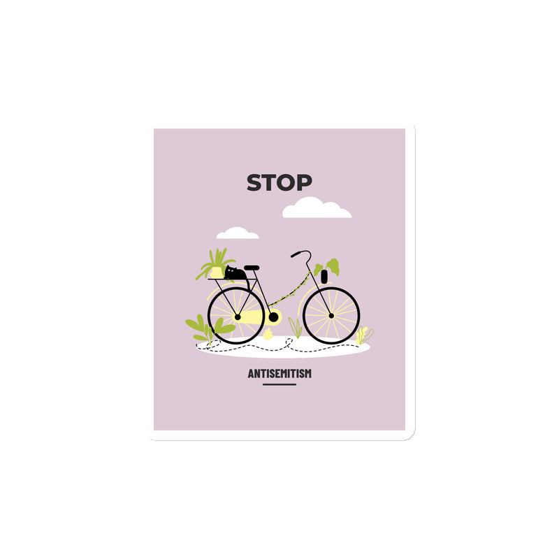 Bike Journey | Stop Antisemitism | Die-Cut Magnet