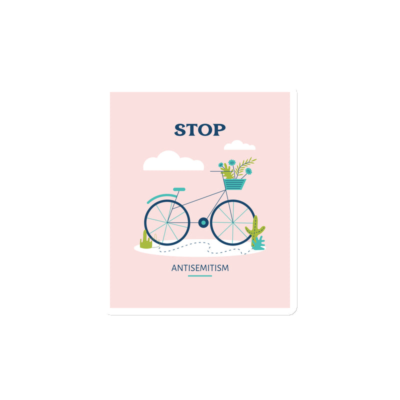 Bike Journey | Stop Antisemitism | Die-Cut Magnet