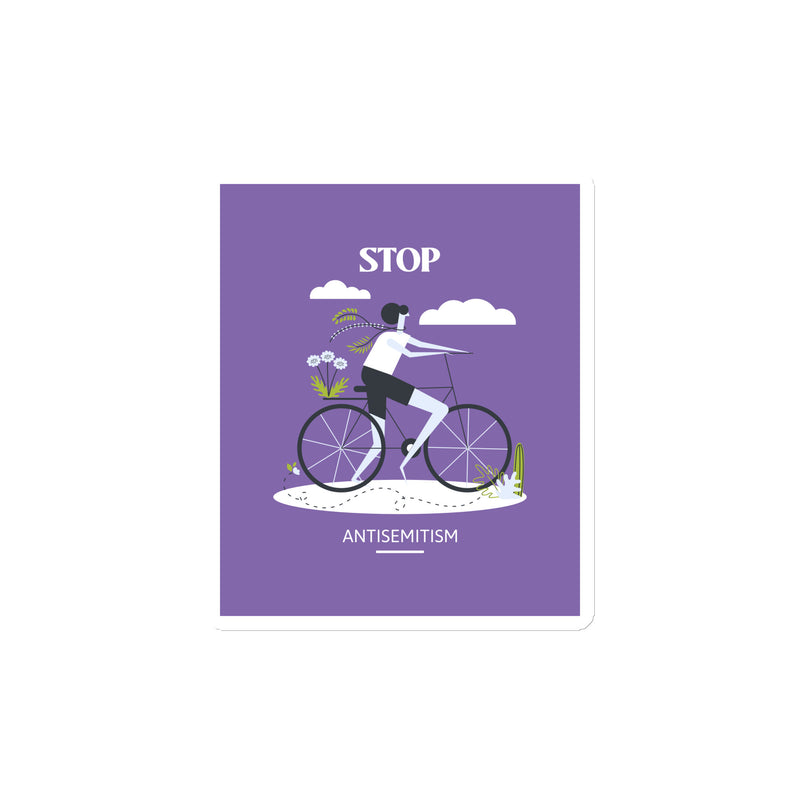 Bike Journey | Stop Antisemitism | Die-Cut Magnet
