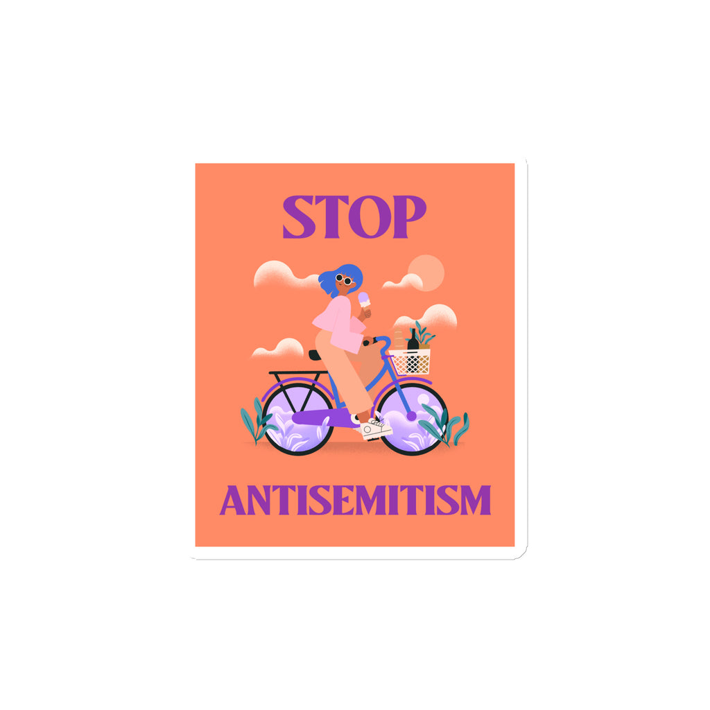 Bike Journey | Stop Antisemitism | Die-Cut Magnet